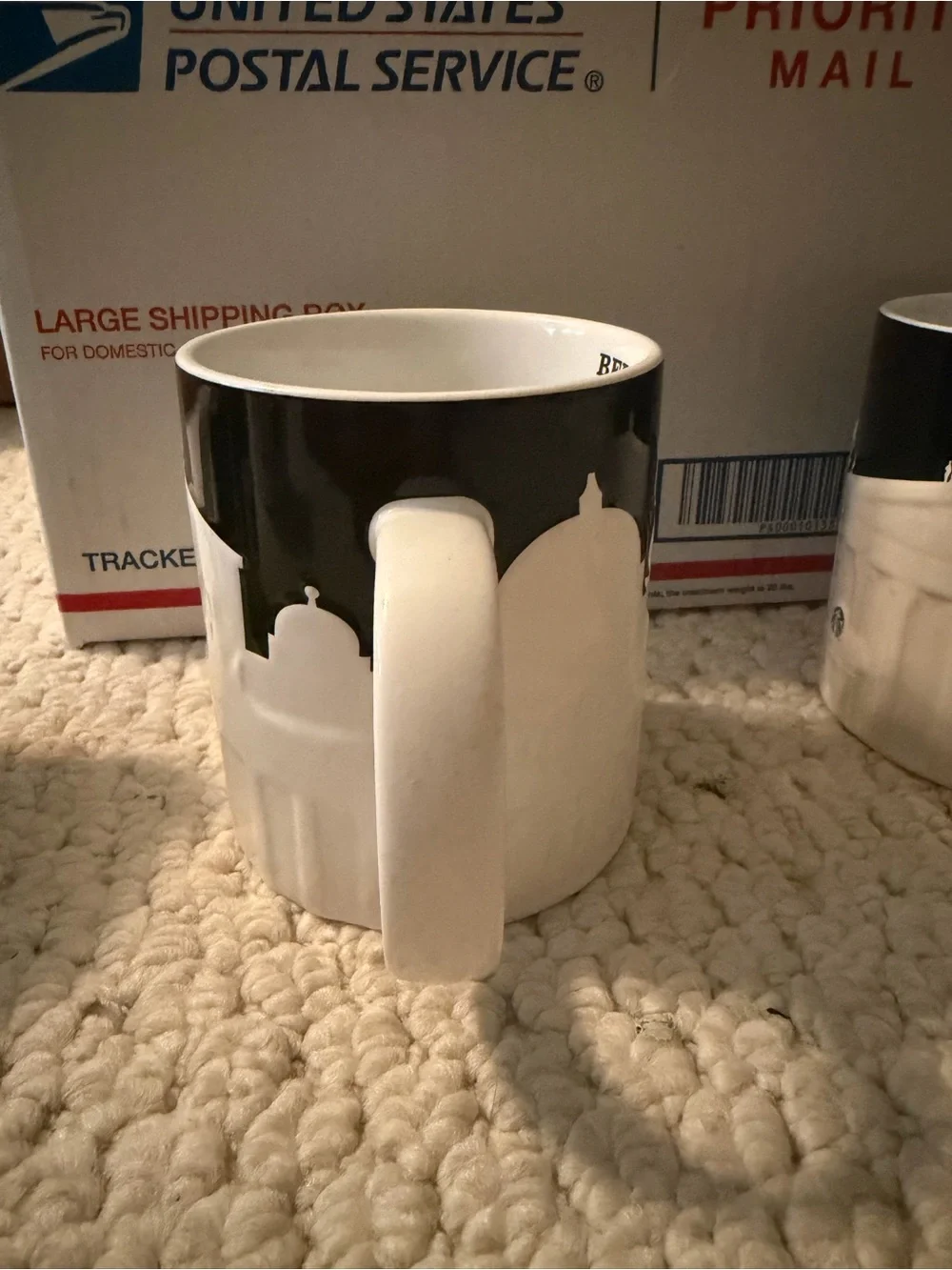 Starbucks 4 Relief Mugs (Paris Berlin Prague Athens)